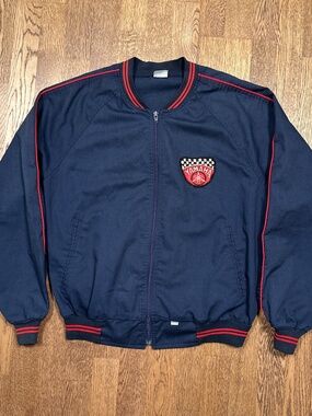 Vintage 80s Levi's Yamaha Made in USA Motorcycle Racing Bomber Jacket Mens M